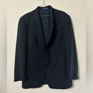 MANI Giorgio Armani Classic Black Gray Men's Blazer Size 40 Regular Virgin Wool